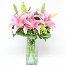 Pink Stargazer lilies Vase Pink Stargazer lilies Vase